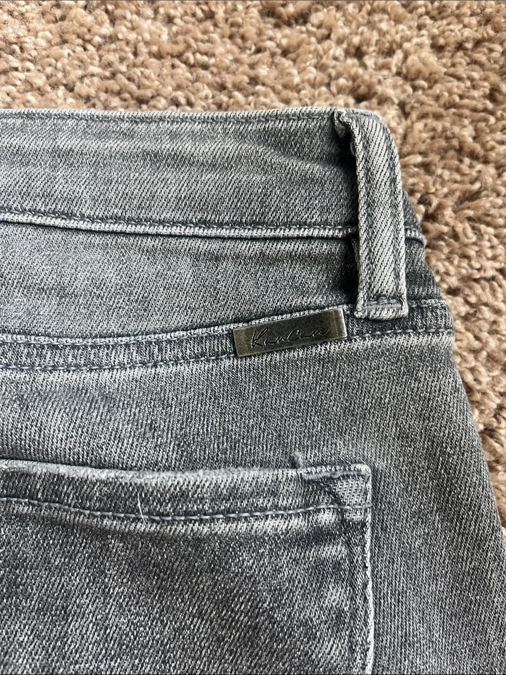 KanCan Ripped Gray High-Waist Button-Fly Jeans Size 3/25